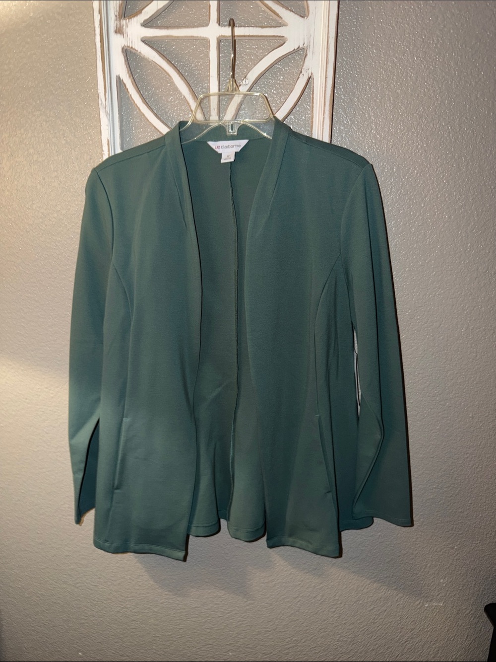 Liz Claiborne Deep Green Open-Front Blazer